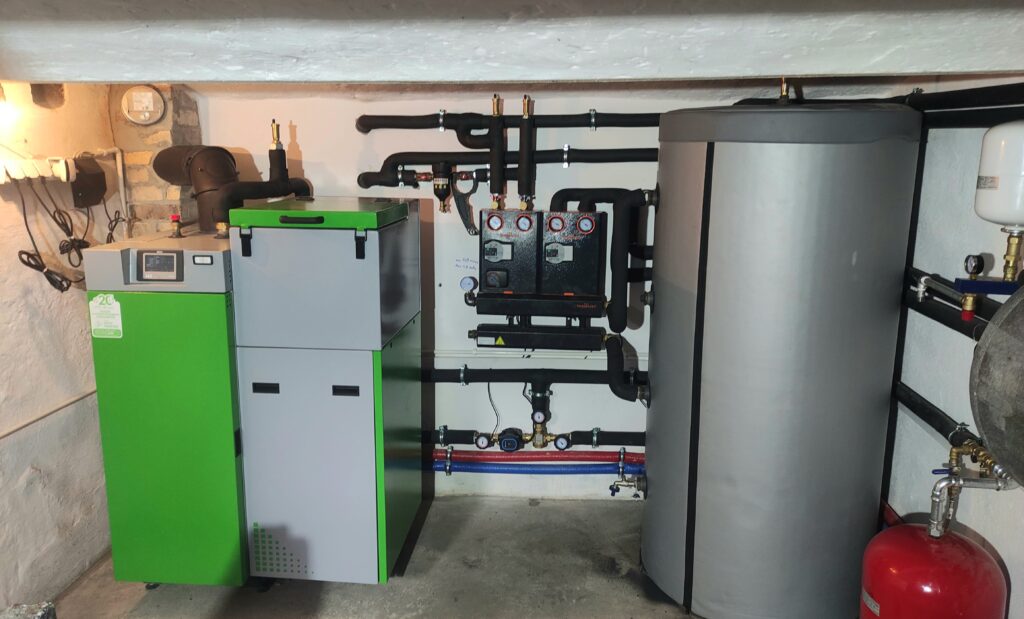 Kotłownia SAS Kocioł na pellet o podwyższonym standardzie